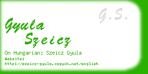 gyula szeicz business card